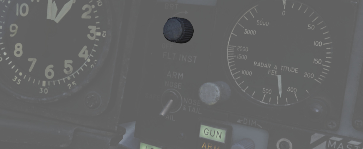 Flight Instrument Brightness Knob